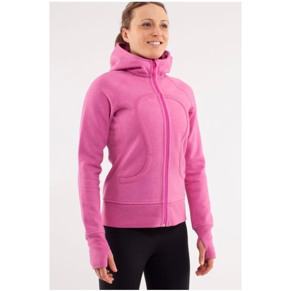 lululemon athletica Jackets & Blazers - Lululemon Pink Scuba Hoodie, size 8